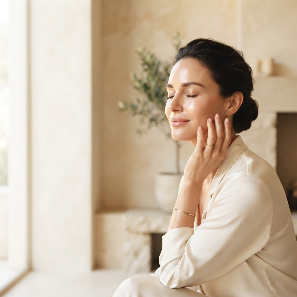 Frau mit strahlender, gepflegter Haut im LUX Beauty Institut Hamburg